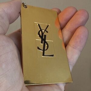 YSL Gold Pocket Mirror, Bag Charm, Or Keychain